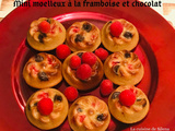 Mini moelleux à la framboise et chocolat