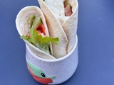 Mini wrap au saumon fumé et mozzarella