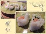 Sushis au saumon rose et crabe