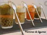 Verrines de legumes en gelee et mousse