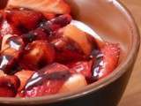 Fraises, yaourt et chocolat