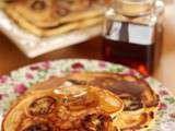 Pancakes banane rhum raisins