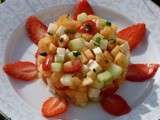 Tartare melon, concombre,tomate, fraise