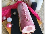 Bûche framboise cassis