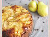 Gâteau poires, noisettes et chocolat