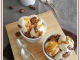 Glace coco et noisettes caramélisées