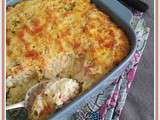 Gratin de riz , carottes et jambon