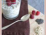 Porridge sans cuisson avoine et graines de chia