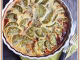 Quiche tomate verte et gorgonzola