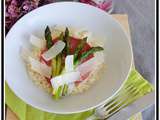 Risotto d'asperges bacon et parmesan