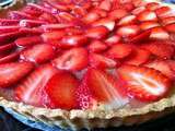 Tarte Rhubarbe/Fraises sans miettes