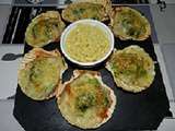 Coquilles de poisson et brocoli