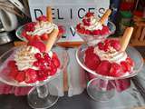 Coupe de fraises, crème légère et sa chantilly