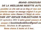 Grand concours de la meilleure recette automnale 2011