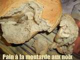 Pain à la moutarde aux noix à la map