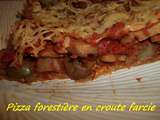 Pizza forestière en croûte farcie