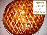 Tourte aux poireaux et au saumon