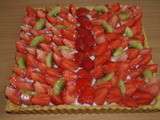 Tarte aux fraises et kiwis