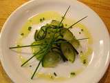 Tagliatelles de Courgettes Huile d’Olive Ail et Ciboulette