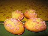 Madeleines aux pralines roses