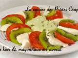 Carpaccio de kiwi & mayonnaise à l’avocat