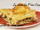 Lasagnes poulet & champignons