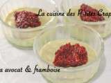 Panna cotta avocat & framboise