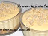 Verrines façon tiramisu aux nectarines