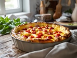 Clafoutis salé : la recette express tomate-moutarde qui régale en 10 min
