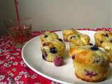 Muffins fruits rouges et chocolat blanc