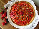 Tarte aux fraises crème pistache