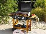 Barbecue et une plancha de professionnel dans votre jardin