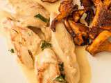 Emincé de poulet façon Strogonoff (Stroganov) – avec des Chanterelles (Girolles)