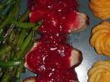 Magrets de canard aux framboises