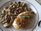 Escalopes de poulet champignons à la crème