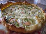 Quiche truite fumée crevettes