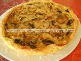 Tarte lardons champignons et oignon