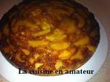 Gâteau au yaourt et pommes caramélisées