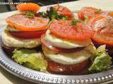 Mille-feuilles de tomate mozzarella