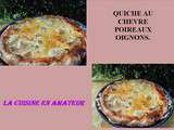 Quiche chèvre, poireaux et oignons