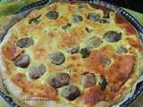 Quiche saucisse de Toulouse, poivron