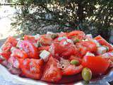 Salade de tomates, jambon