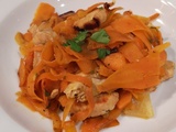 Tagliatelle de carottes à la dinde