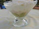 Verrine d'avocat, crabe et chantilly basilic