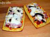 Gaufre façons pizza reine