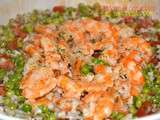 Risotto aux crevettes et petits pois