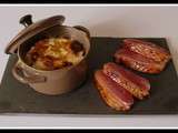 Magret de canard sucré et son gratin de pommes de terre