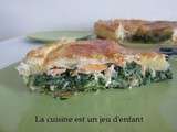 Tourte aux épinards et au saumon fumé