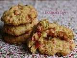 Cookies à la Rhubarbe et aux Pralines roses