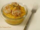 St Jacques et Risotto au Potiron